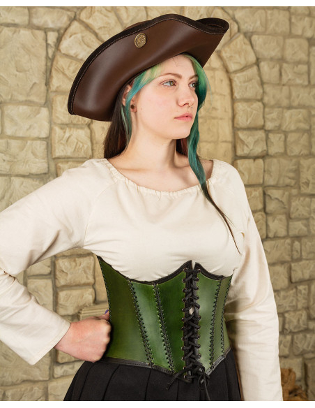 Sutiã medieval de couro modelo Dunja,...