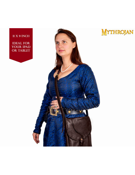 Bolsa de couro medieval, tipo alça de...