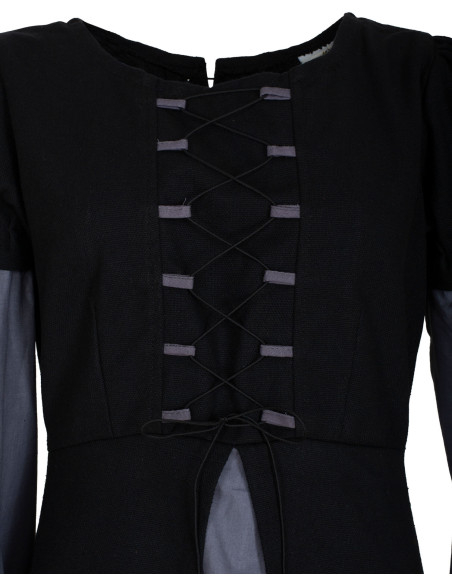 Vestido medieval de algodão modelo...