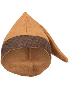 Gorro medieval de lã modelo Toki, cor areia 2
