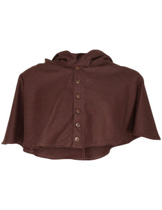 Capucho medieval em lã modelo Notker, cor marrom