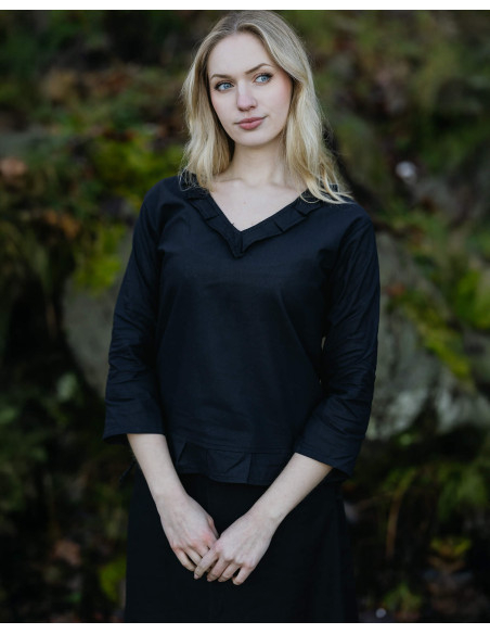 Blusa medieval de algodão modelo...