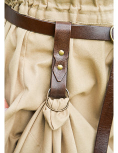 Agarra saias medievais de couro marrom 2