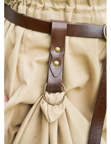 Agarra saias medievais de couro marrom