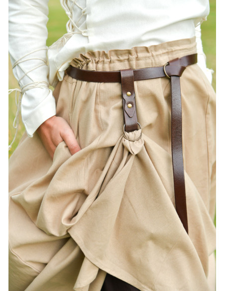 Agarra saias medievais de couro marrom