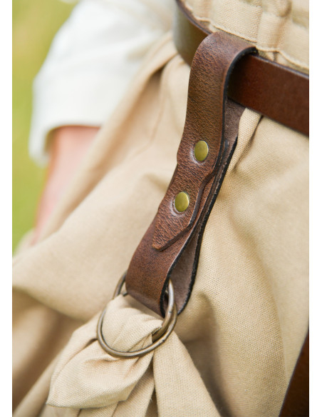 Agarra saias medievais de couro marrom