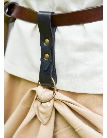 Agarra saias medievais de couro preto