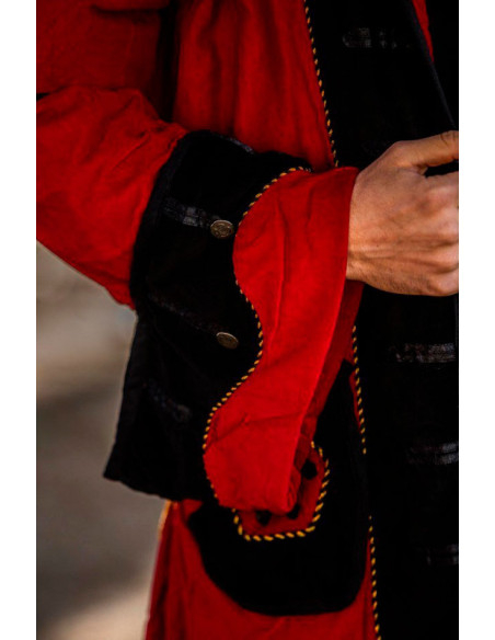 Jaqueta pirata Vermelha-Preta