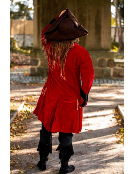 Jaqueta pirata Vermelha-Preta