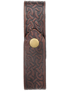 Tahalí medieval em couro para canecas, cor marrom