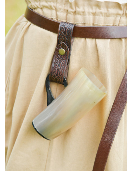 Tahalí medieval em couro para...