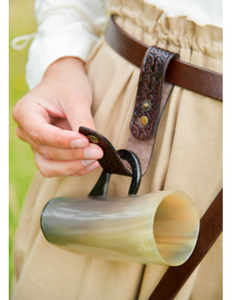 Tahalí medieval em couro para...