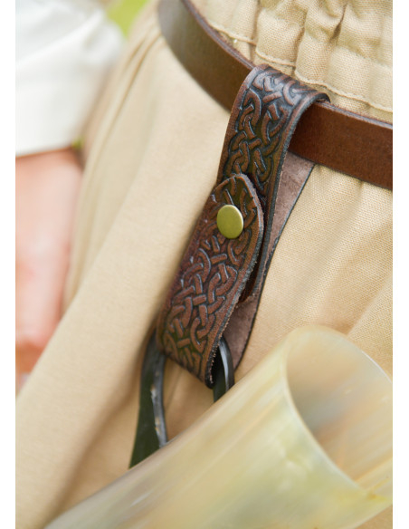 Tahalí medieval em couro para...