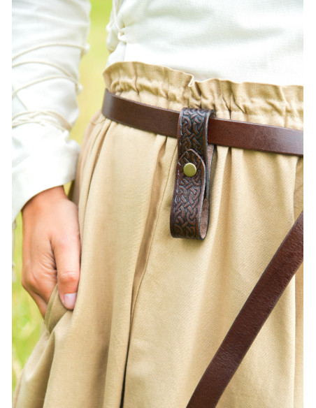 Tahalí medieval em couro para...