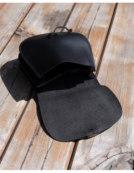 Bolsa medieval dupla de couro modelo...