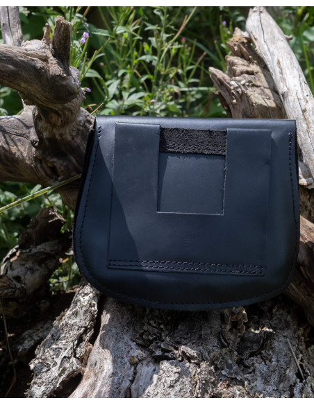 Bolsa medieval dupla de couro modelo...