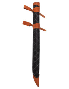 Estojo de couro para espada modelo Dante, cor preta