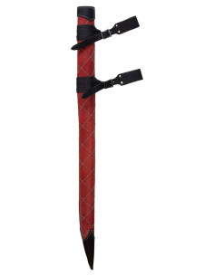 Funda de couro para espada modelo Dante, cor bordô