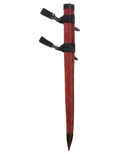 Funda de couro para espada modelo Dante, cor bordô 2
