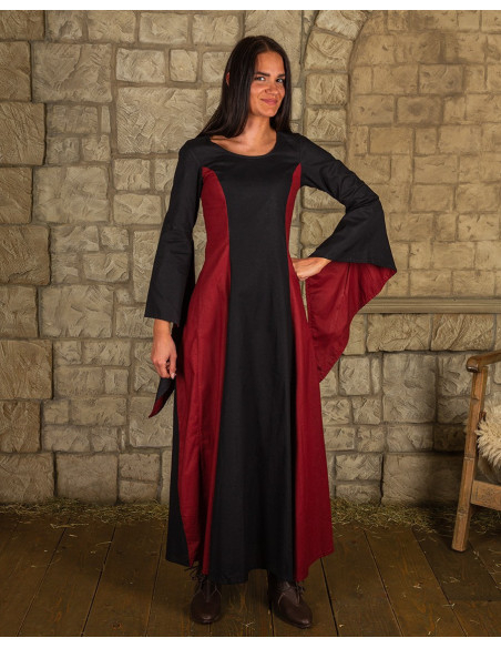 Vestido medieval de algodão, modelo...