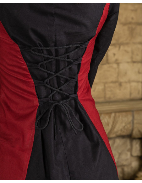 Vestido medieval de algodão, modelo...