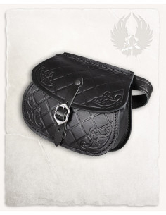 Bolsa medieval de couro modelo Julius, cor preta