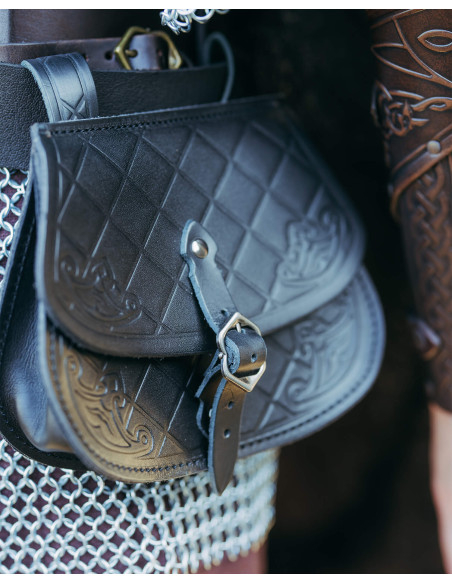 Bolsa medieval de couro modelo...