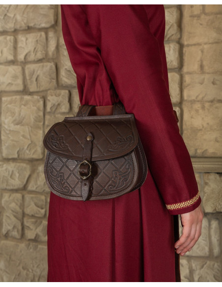 Bolsa medieval em couro modelo...