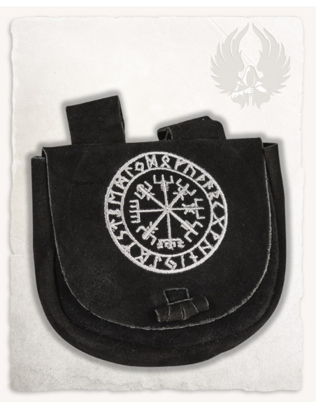 Bolsa pochete viking em couro modelo...