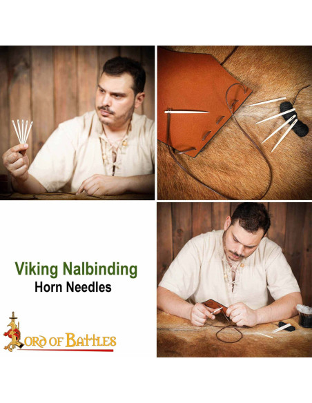 Conjunto de 5 agulhas de osso feitas...