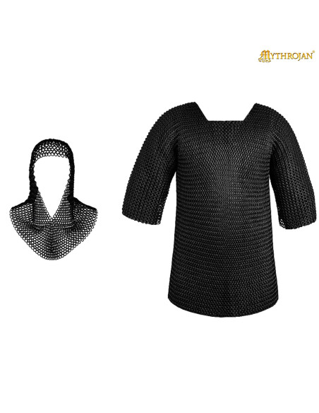 Cota de malha com verdugo de aço...