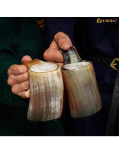 Conjunto de 2 canecas de chifre para beber (250 ml). 2