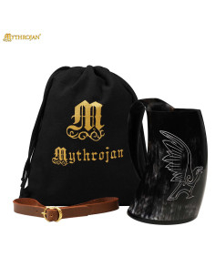 Jarra medieval para beber design cuervo (800 ml.)