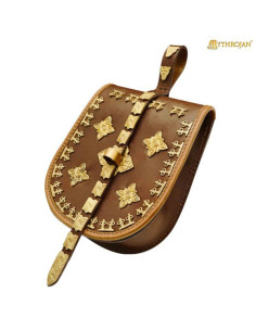 Bolsa viking em couro para cinto, modelo Birka