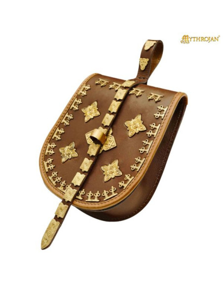 Bolsa viking em couro para cinto,...