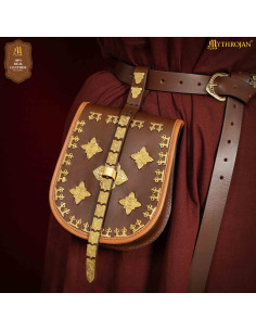 Bolsa viking em couro para cinto, modelo Birka 2