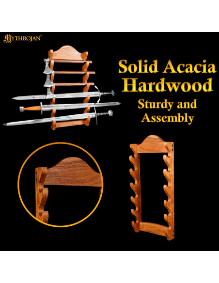 Suporte de parede em madeira para...