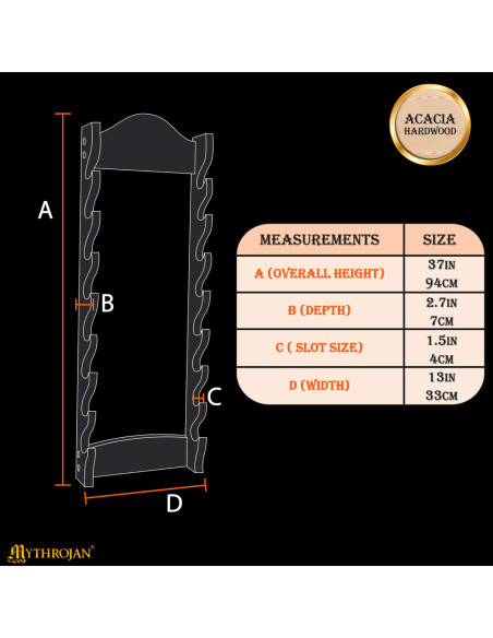Suporte de parede de madeira para...