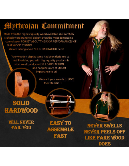 Suporte de mesa de madeira para...