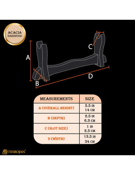 Suporte de secretária em madeira para...