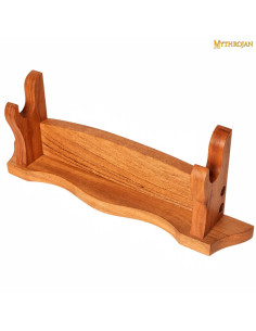 Suporte de mesa de madeira natural para pendurar 1 espada