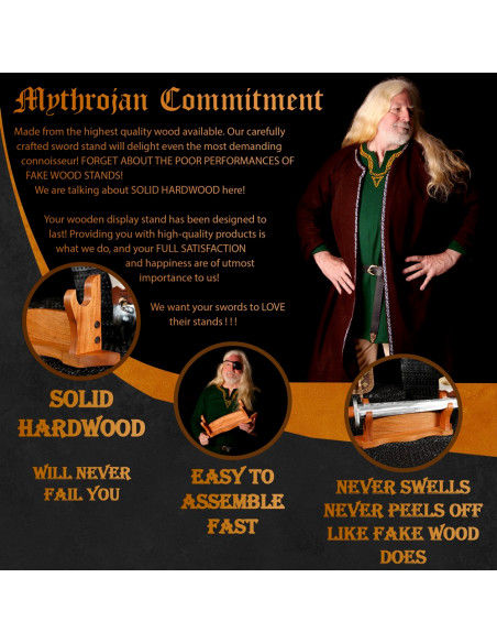 Suporte de mesa de madeira natural...