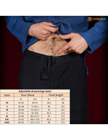 Calças vikings de algodão modelo...