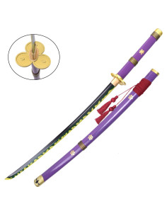 Katana decorativa não oficial feita à mão Enma roxa de...