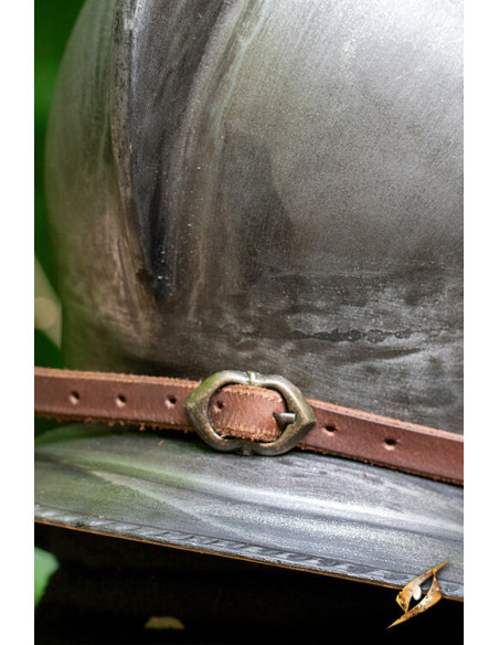 Capacete Borgoñota com viseira em aço...