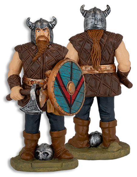 Figura de guerreiro viking com escudo...