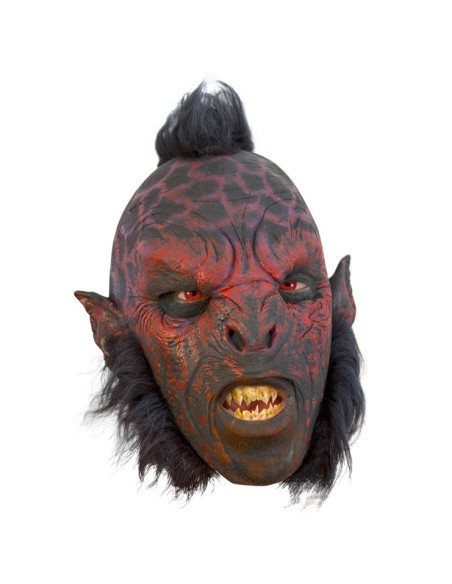 Máscara carnal de Orc com cabelo