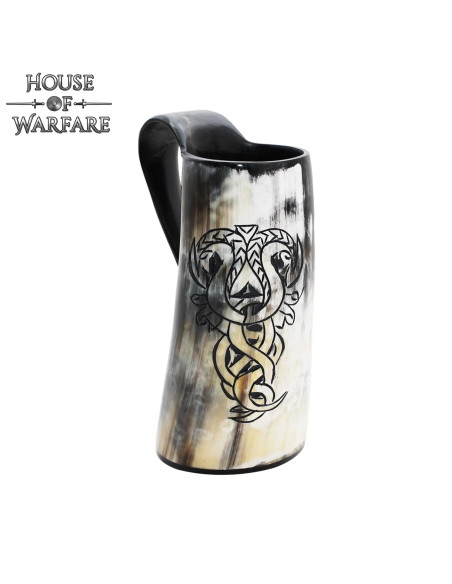 Jarra medieval de serpente em chifre