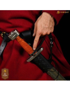 Tahalí grande de couro preto ajustável, mão direita ou...