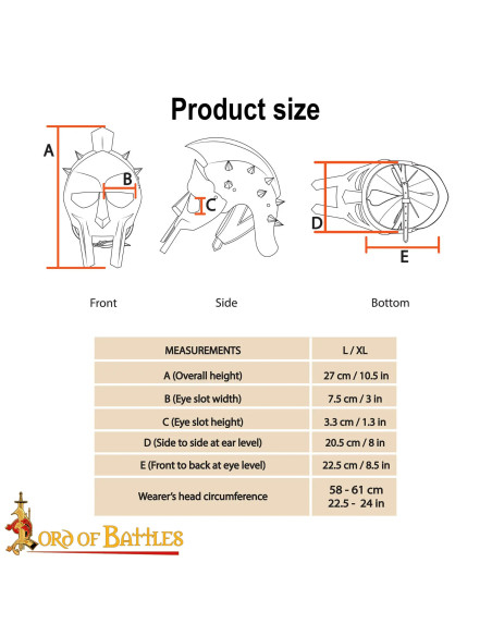 Capacete romano de Gladiador Máximus...
